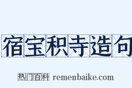 宿宝积寺造句是什么意思的图片